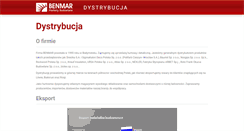 Desktop Screenshot of dystrybucja.benmar.com.pl
